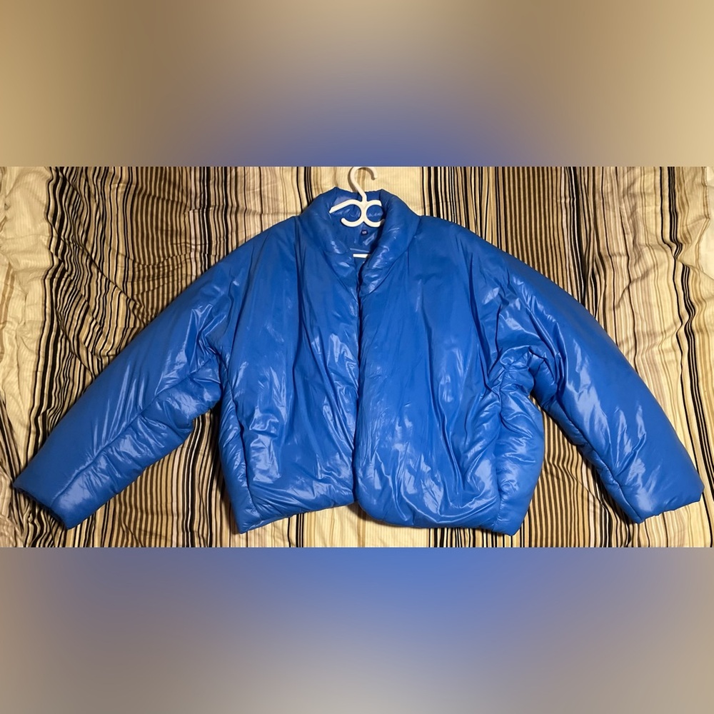 Yeezy x GAP Kanye baggy oversized blue puffer coat jacket -SIZE M